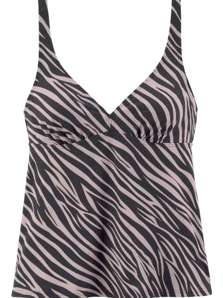 LASCANA Tankini top mov liliachiu negru
