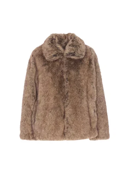 Sztuczne futro kurtka Liu Jo brązowa