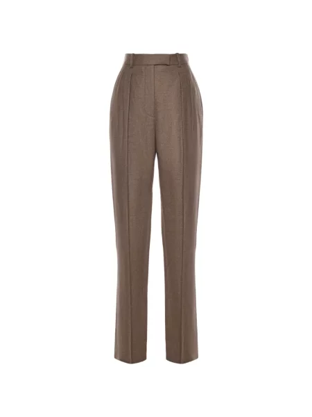 Pantaloni Loro Piana plisate maro