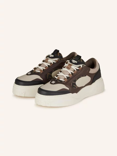 Fendi Sneakersy Force schwarz beżowe