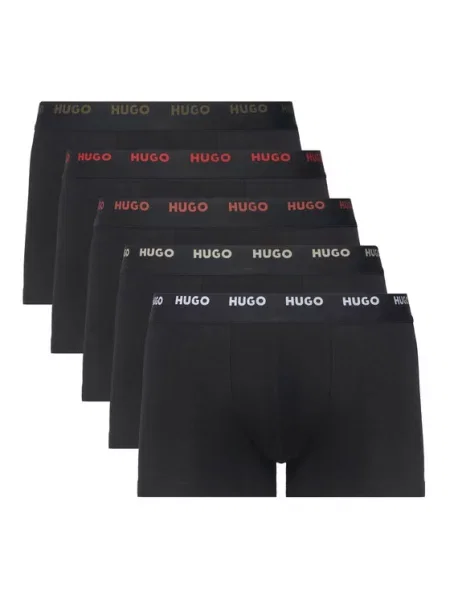 HUGO Boxerky krémová / kaki / červená čierna