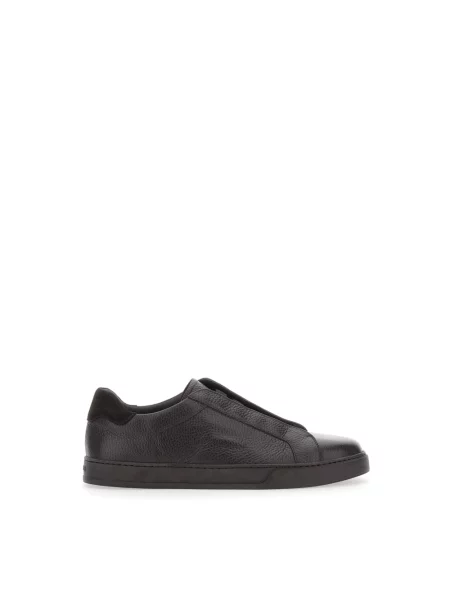 Sneakersy Doucal's skórzane brązowe