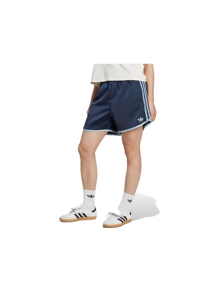 Pantaloni scurți Adidas din satin albastru