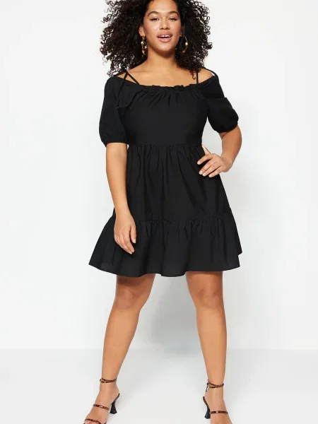 Mini obleka Trendyol črna