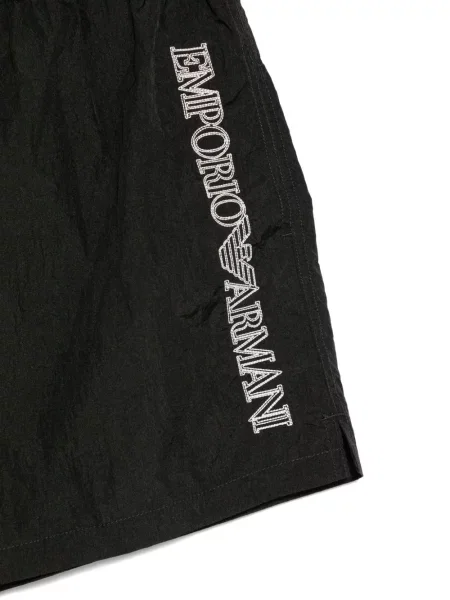 Долнища на бански Emporio Armani бродирани с връзки черно