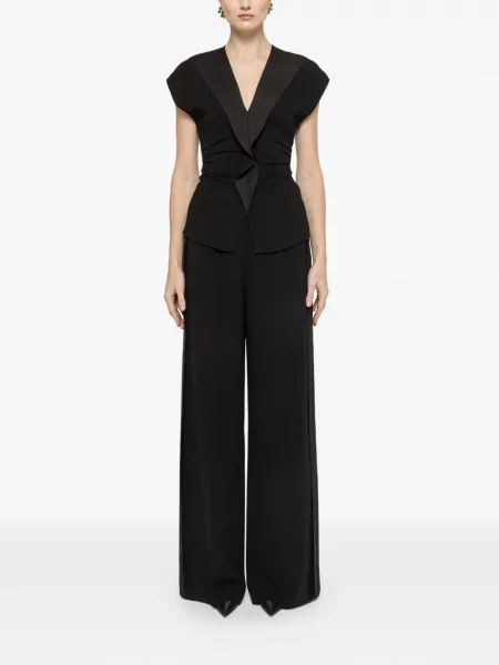 Pantaloni Nissa cu picior lat negru