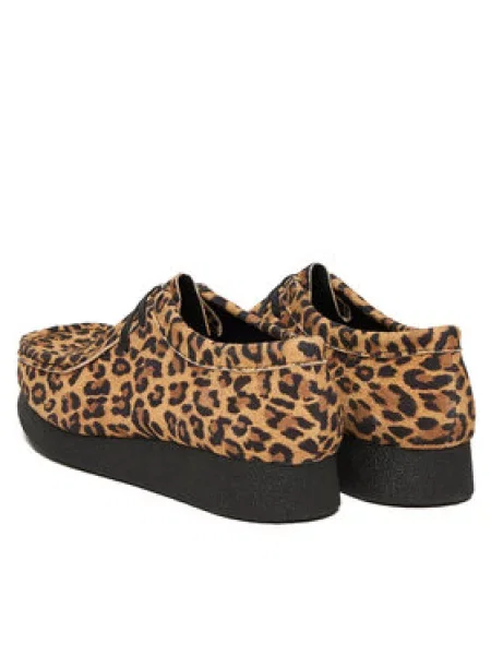 Semišové leopardí polobotky Clarks hnědé