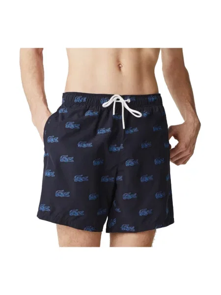 Pantaloni Lacoste albastru