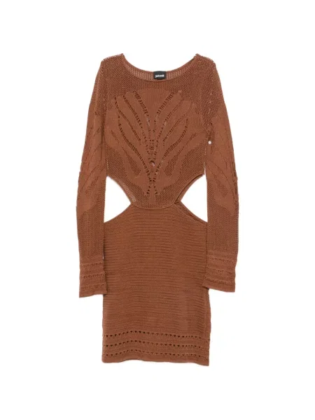 Rochie mini Just Cavalli tricotate maro