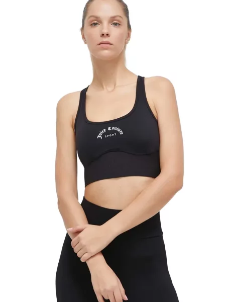 Спортен сутиен Juicy Couture с принт черно