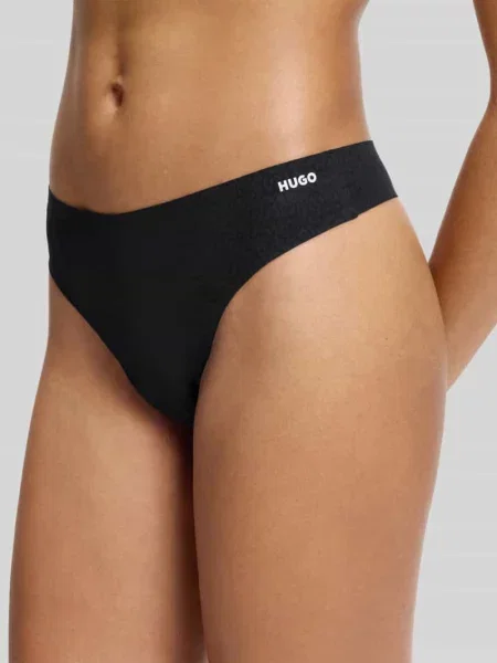 Stringi ze wzorem na całej powierzchni model SHADOW THONG' Hugo czarne