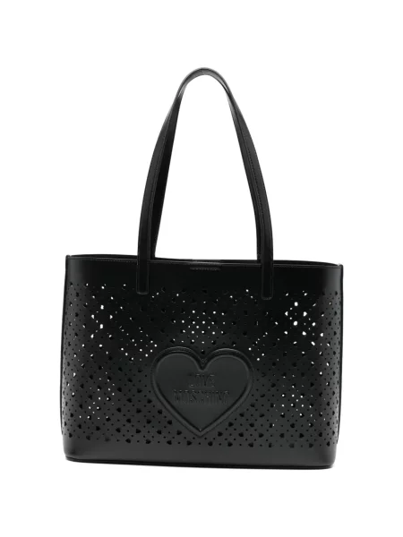 Torebka Love Moschino w serca czarna