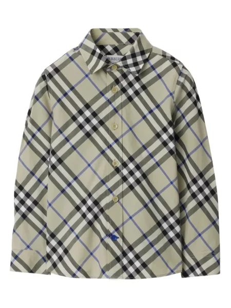 Koszula dziecięca Burberry zielona