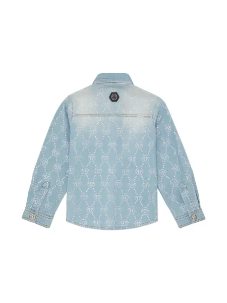 Geacă de blugi copii Philipp Plein albastru
