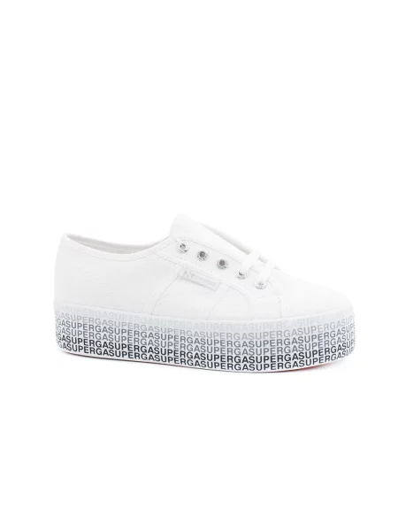 Sneakersy Superga na platformie białe