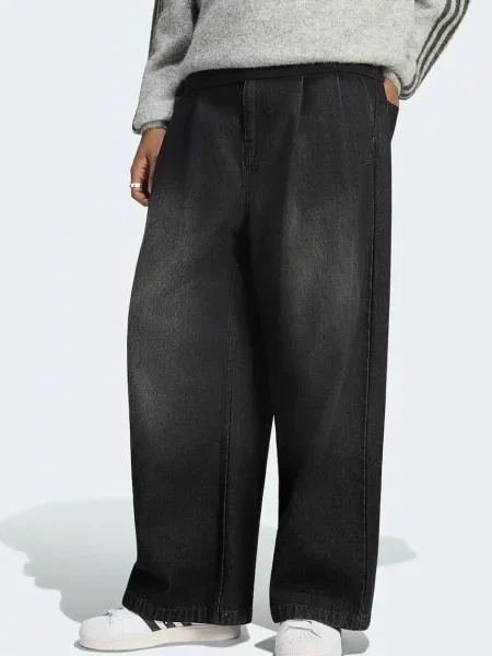 Adidas Originals wide leg traperice za muškarce crna