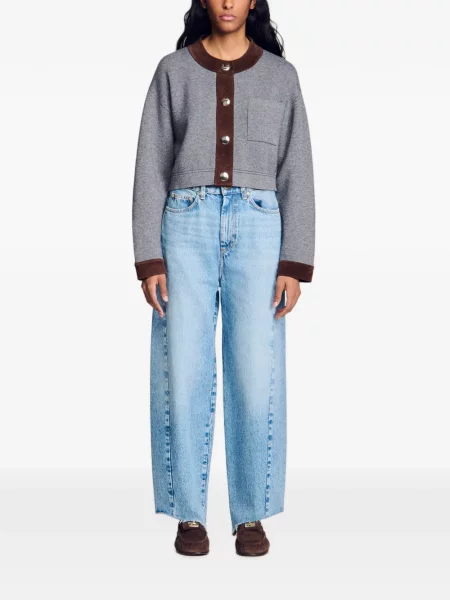 Decupat cardigan Sandro gri
