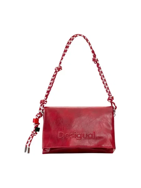 Crossbody torbica Desigual z avtogramom rdeča