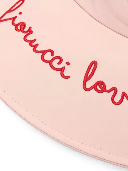 Haftowany kapelusz Fiorucci różowy