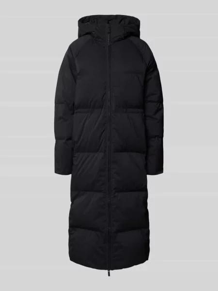 Kurtka puchowa o kroju regular fit z odpinanym kapturem model ‘MAYA’ Selected Femme czarna