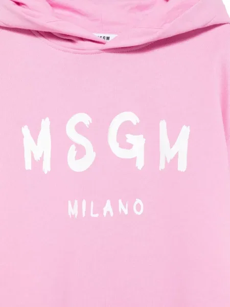 Bluza z kapturem dziecięca Msgm różowa