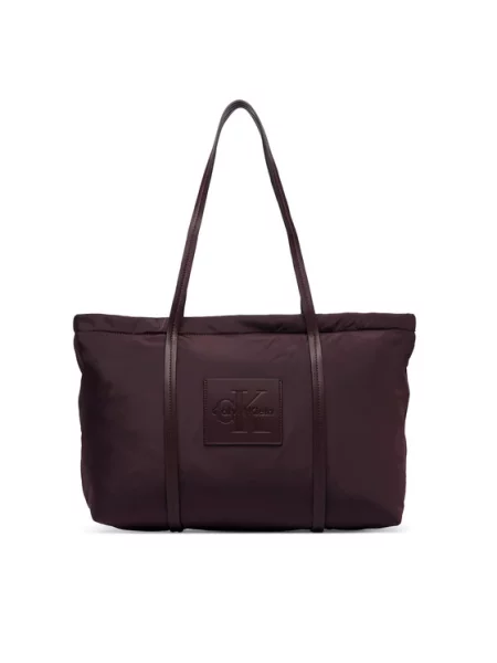 Ročna torba Calvin Klein Medium Tote Bordo rdeča