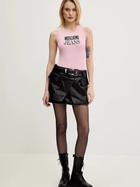 Футболка Moschino Jeans розовая