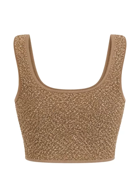 Top Elisabetta Franchi cu paiete maro