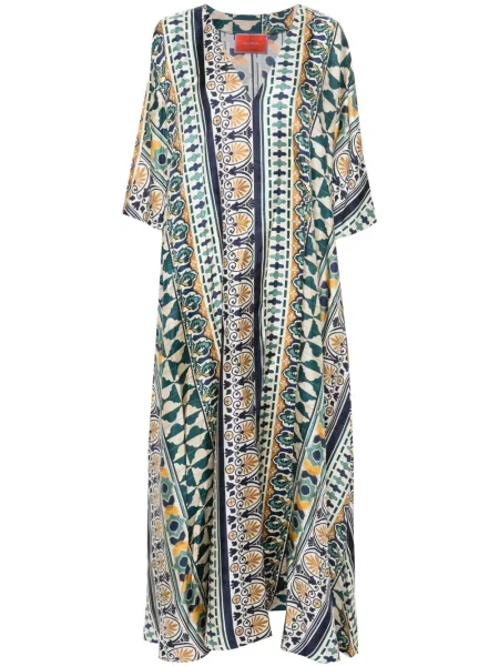 Rochie La Doublej de mătase cu imprimeu geometric de costum