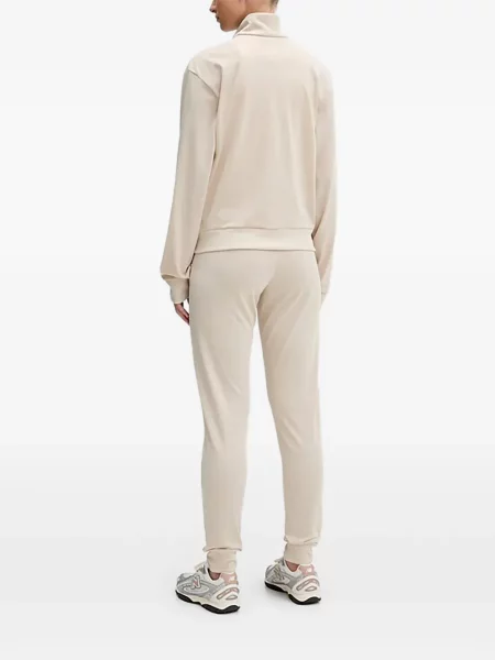 Komplet dresowy Adidas koronkowy sznurowany w paski różowy