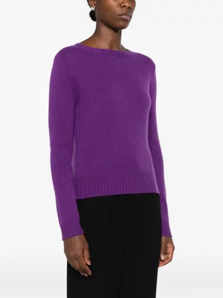 Pulover Bompard cu decolteu rotund violet