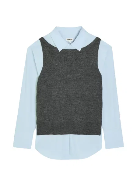 Cămașă Staud din poplin albastru