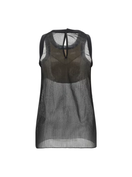 Top Sacai szyfonowy czarny