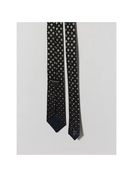 Krawat Emporio Armani żakardowy czarny