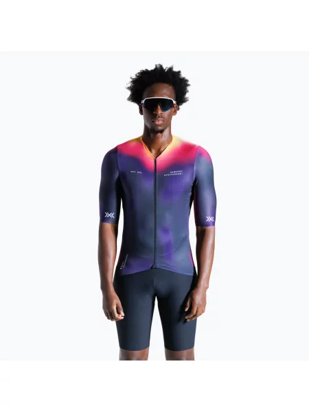Мъжки велосипеден анцуг X-Bionic Corefusion Aero Jersey heatmap виолетово
