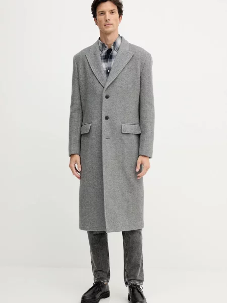 Palton Trussardi de lână gri