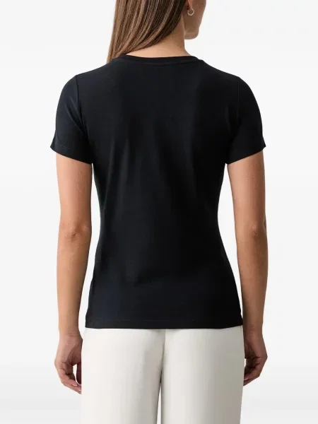 Tricou Trussardi cu broderie albastru