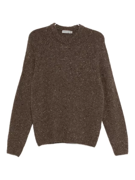 Svetr Canali s kulatým výstřihem hnědý