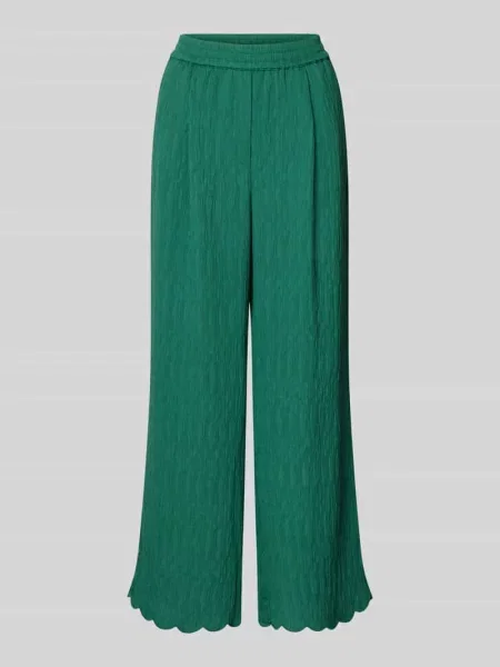Spodnie materiałowe z mieszanki z falistym brzegiem Jake*s Studio Woman zielone