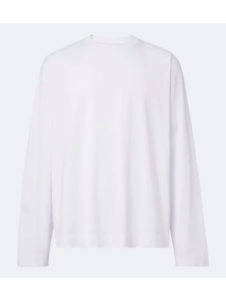 Tricou Dries Van Noten din jerseu alb