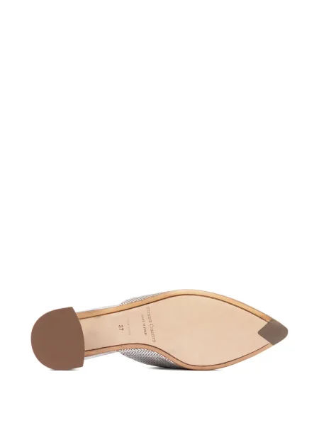 Papuci tip mules Officine Creative din piele gri