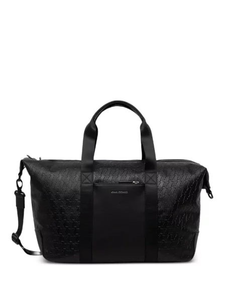 Geantă Armani Exchange cu autograf negru