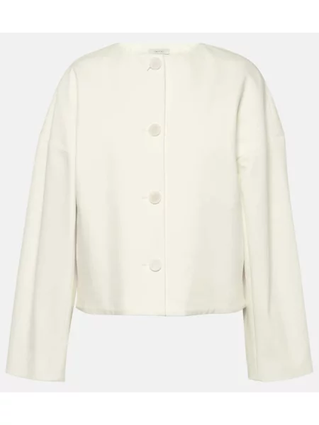 Kurtka jeansowa Fforme o krotszym kroju biała