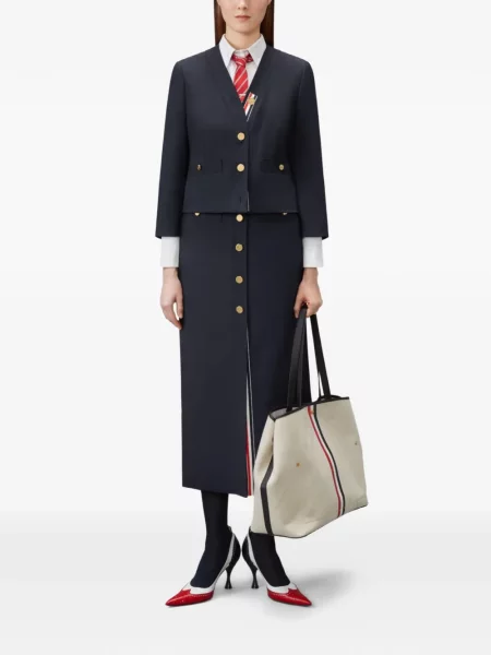 Fustă midi Thom Browne albastru
