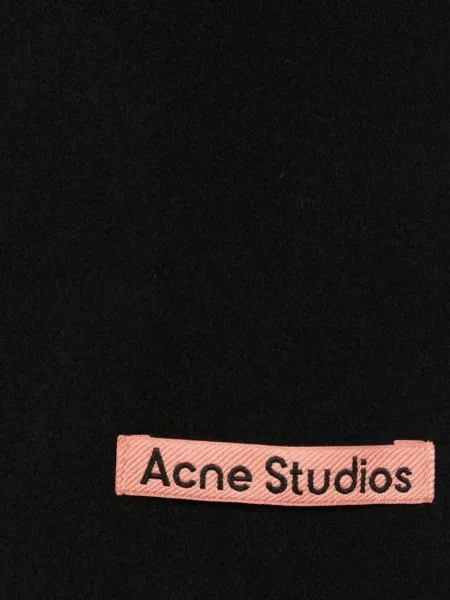 Vilnonis šalikas Acne Studios juoda