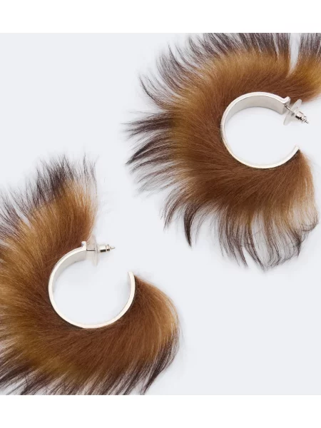 Cercei Acne Studios din piele de oaie