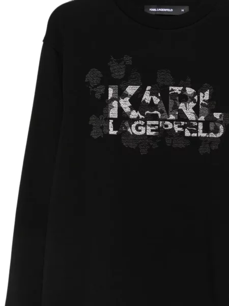 Φούτερ Karl Lagerfeld με στρογγυλή λαιμόκοψη με αυτόγραφο μαύρο