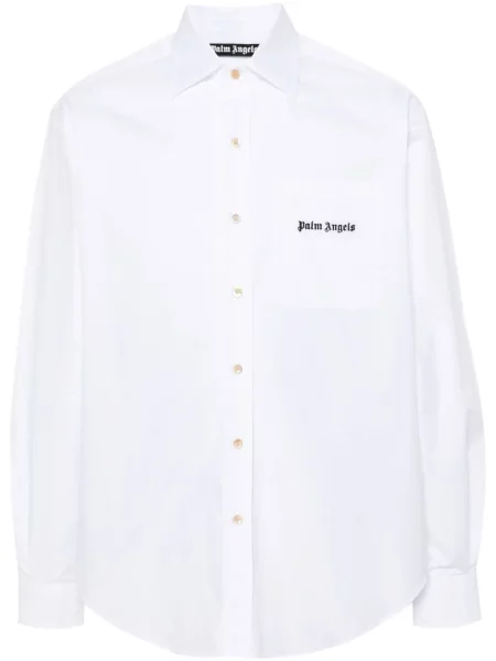 Cămașă Palm Angels cu broderie alb