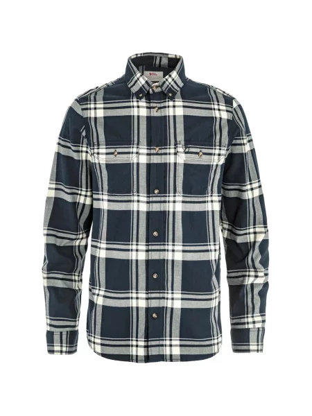 Cămașă Fjallraven de flanelă albastru