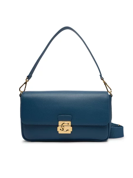 Coccinelle Usnjena torbica C-ME LOCK modra